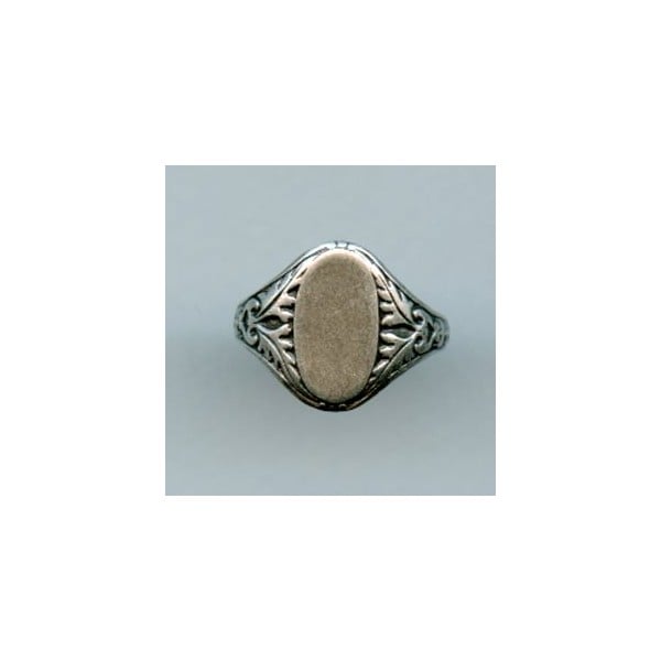 Adjustable Finger Ring Oak Leaves Oxidized Silver (1)