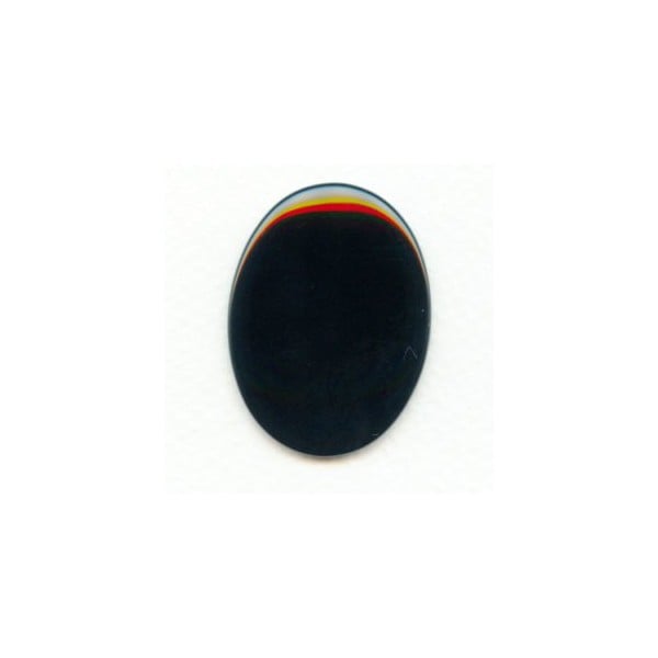 Black Onyx Cabochon Oval Buff-Top 40x30mm (1)