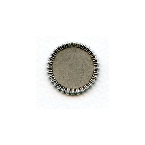 ^Basket Edge Setting Bases 12mm Oxidized Silver