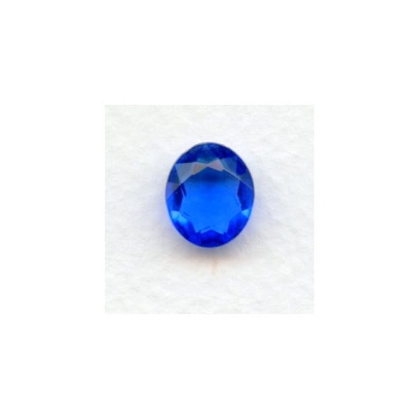 Sapphire Glass Oval Unfoiled Jewelry Stones 12x10mm