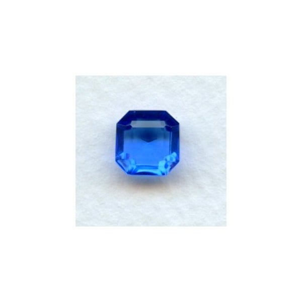 Sapphire Glass Square Octagon Jewelry Stones 8x8mm