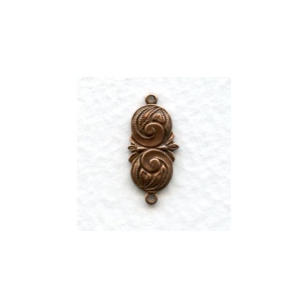 Swirl Detail Connectors Oxidized Copper (12)