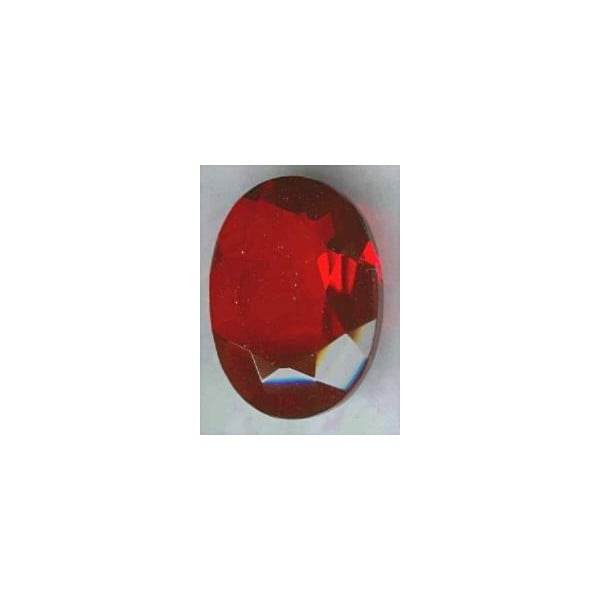 ^Ruby Glass Oval Unfoiled Jewelry Stones 12x10mm