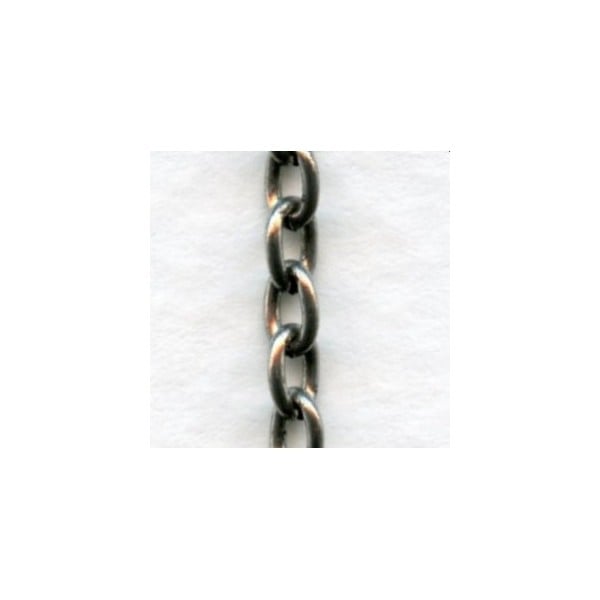 Smooth Oval 4x3mm Link Cable Chain Antique Silver (3ft)