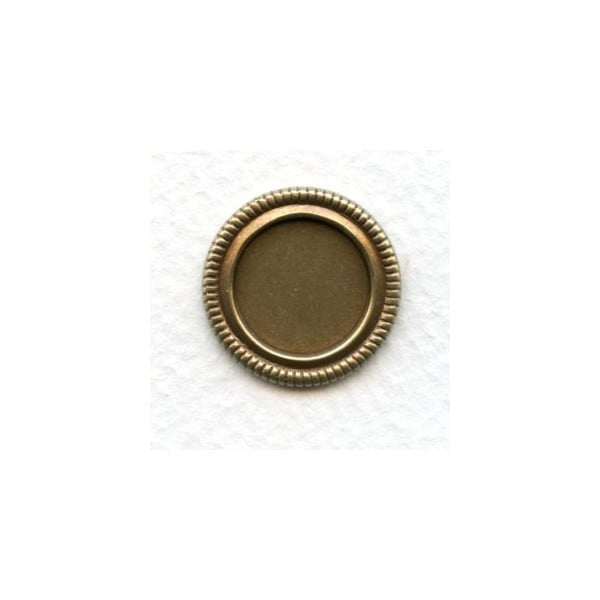 Great 13mm Fancy Edge Setting Bases Oxidized Brass (6)