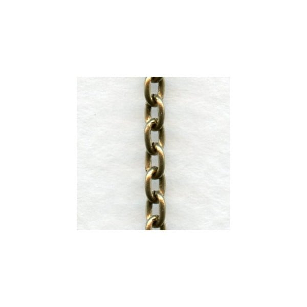 Smooth Oval 4x3mm Link Cable Chain Antique Gold (3 ft)