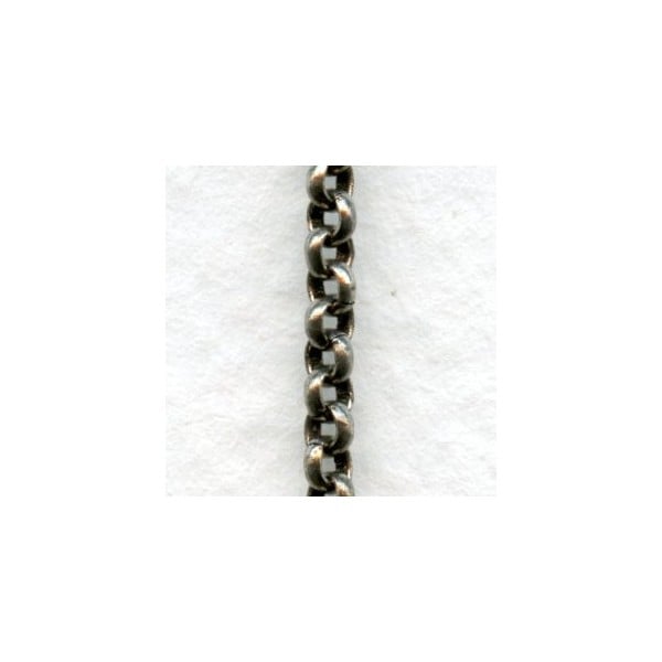 Tiny Rolo Chain Smooth 2mm Links Antique Silver (3 ft)