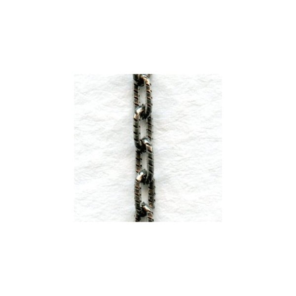 Dainty Cable Chain 4x2mm Links Antique Silver (3 ft)