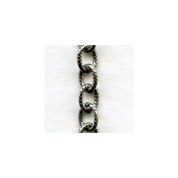 Textured Cable Chain Antique Silver The BEST! (3 ft)