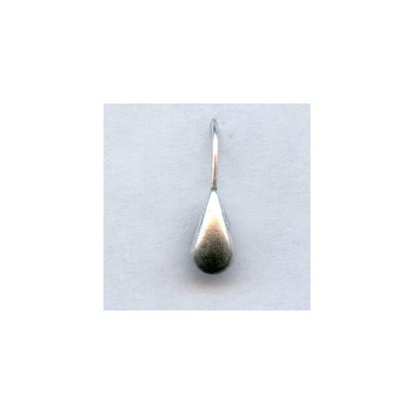 Smooth Shield Earwires with Loop Oxidized Silver (24)