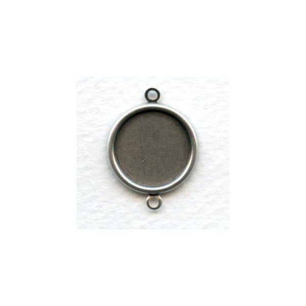 Connector Settings 15mm Oxidized Silver (6)