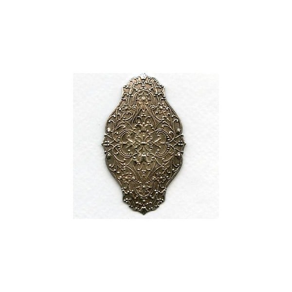 Embossed Domed Oval Oxidized Silver (1)