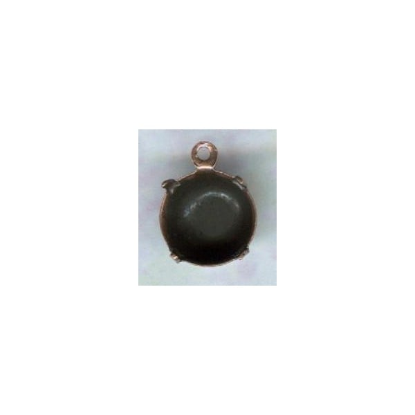 ^Round Setting Pendant 47ss Oxidized Copper