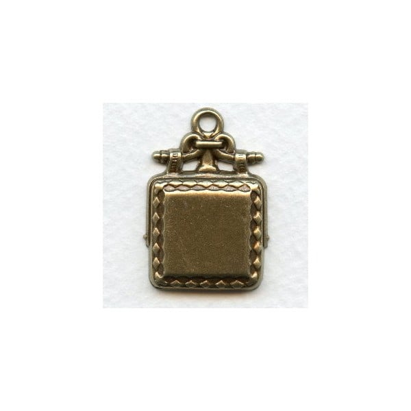 Tapestry Effect Detail Base Oxidized Brass 31mm