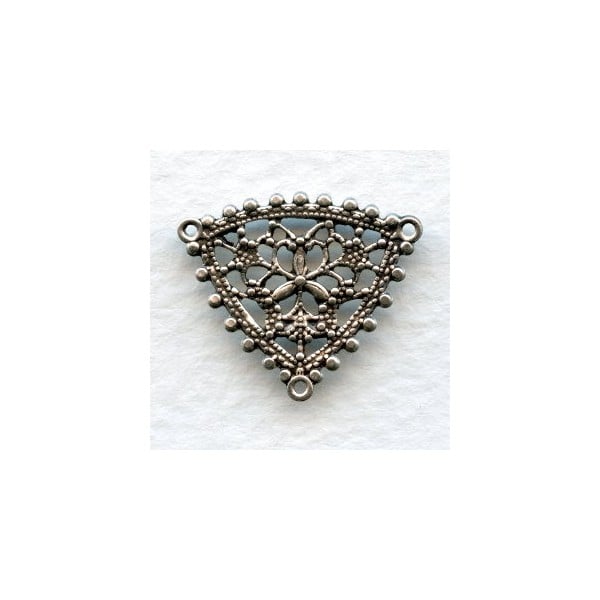 Filigree Pendant Connectors Oxidized Silver 20mm (6)