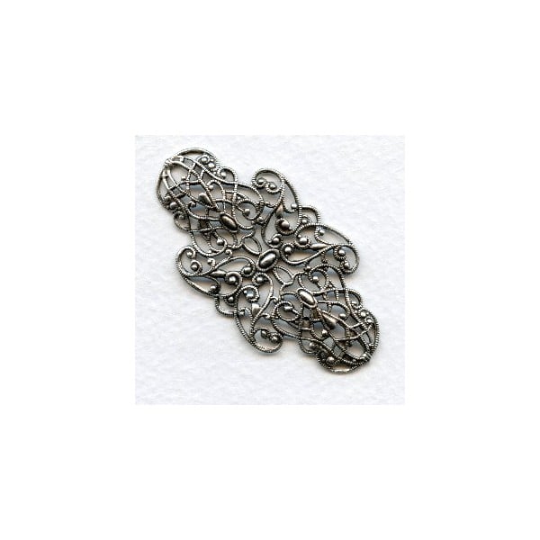 Splendid German Filigree Delicate Details Oxidized Silver (1)