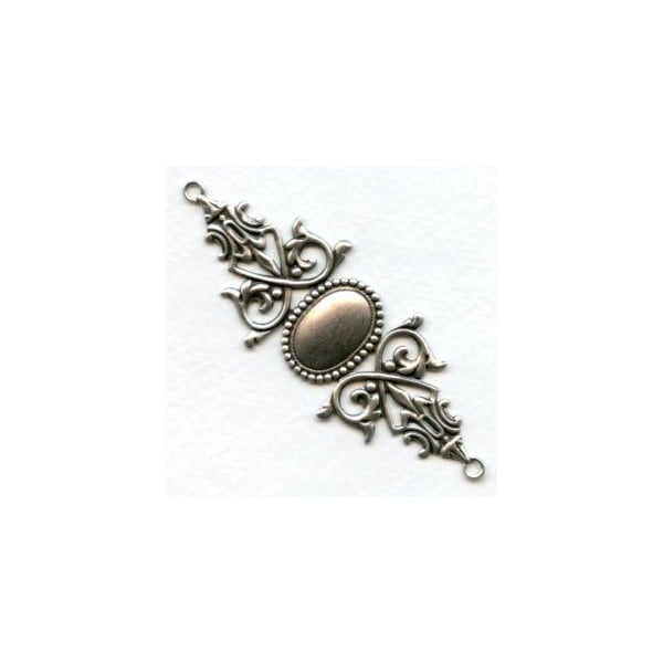 Gothic Bracelet Connector Base Oxidized Silver (1)