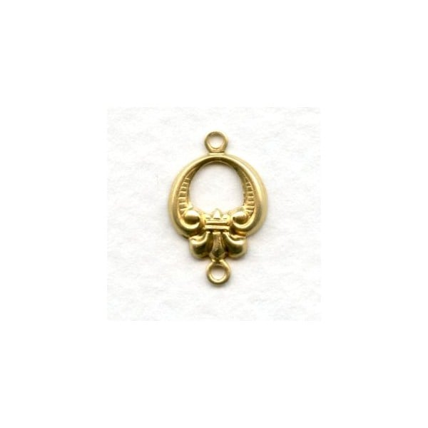 Dainty 15mm Hoop Connectors Raw Brass (12)