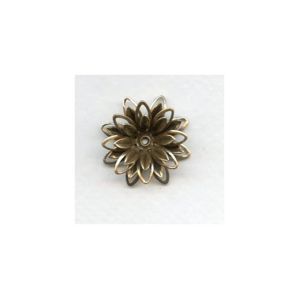 Multi Layered Flowers Oxidized Brass 25mm (2)