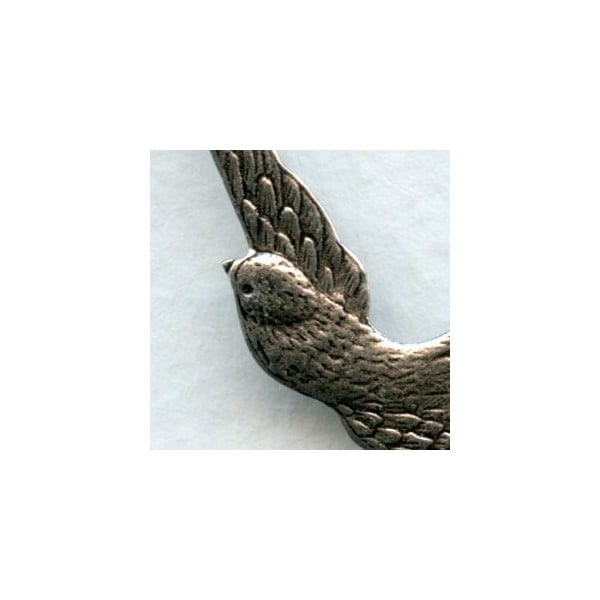 Large Bird in Flight Connectors Oxidized Silver 62mm (3) - Image 2
