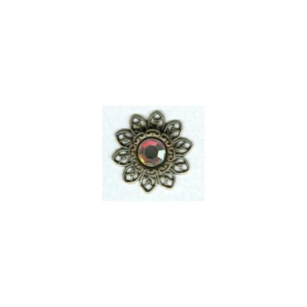 Round Filigree 20mm Connectors Oxidized Brass (6) - Image 3