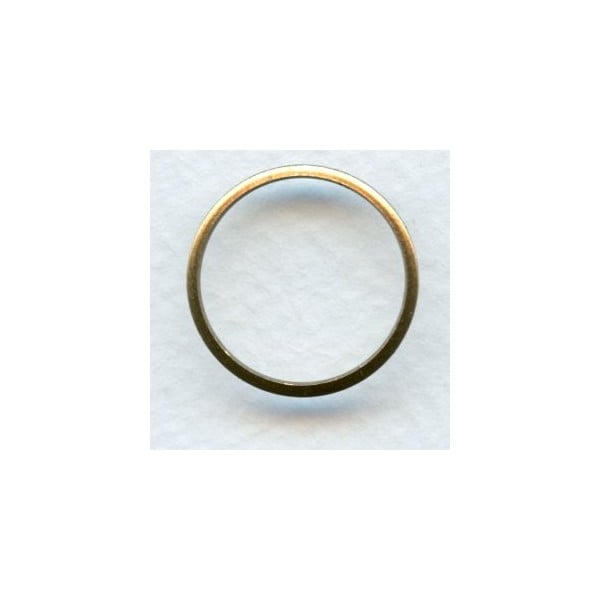 Simple Circle Connectors or Eyelets 21mm Oxidized Brass (12)