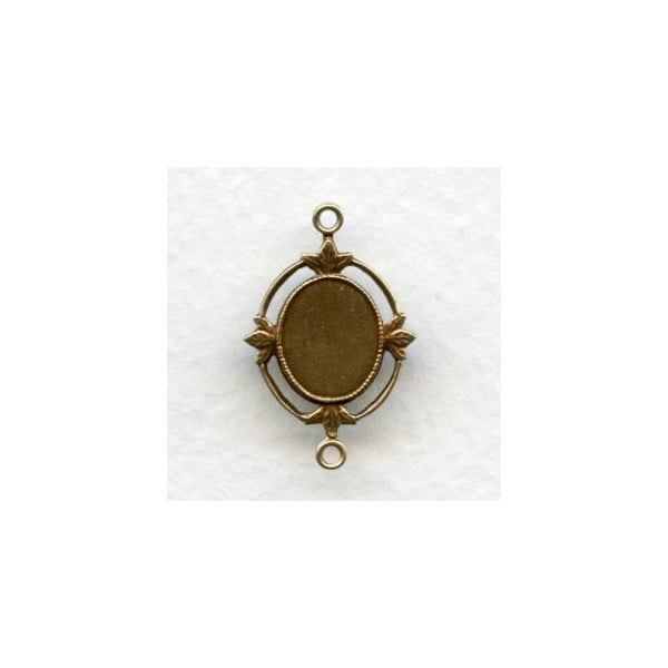 Floating Leaves Setting Connectors 10x8mm Oxidized Brass (6)