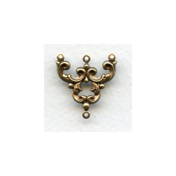 Three Strand Connectors OOH LA LA! Oxidized Brass (12)