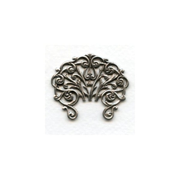Filigree Detail Oxidized Silver 43mm (1)