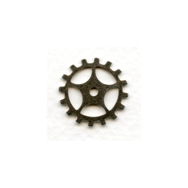^Steampunk Gears Oxidized Silver 19mm