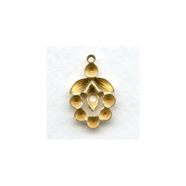 Cluster Settings 24x15mm Raw Brass (12)