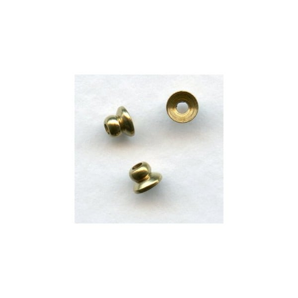 Bead Top Brass Spacer Bead Caps 4mm Smooth (24)