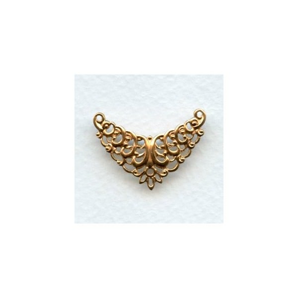 European Filigree Connector 29mm Raw Brass (1)