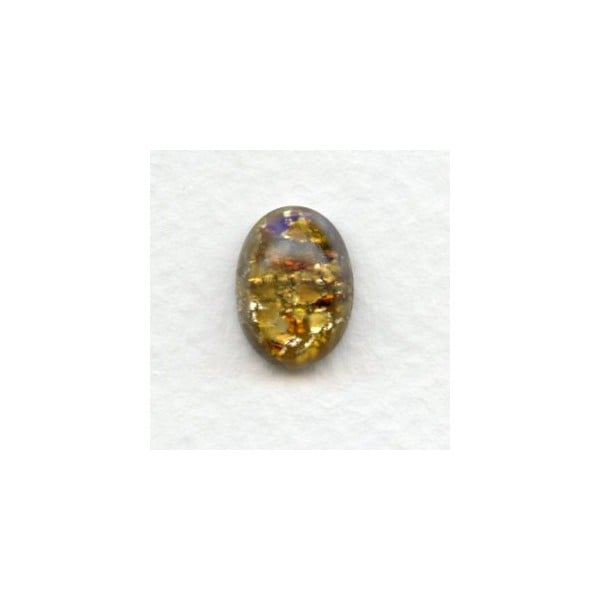 Topaz Handmade Glass Opal Cabochon 14x10mm