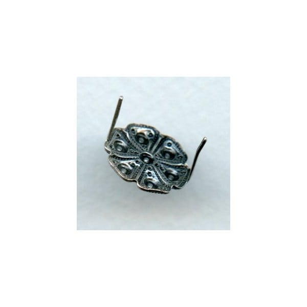 Fancy Disc with Prongs Bail Oxidized Silver - Image 2