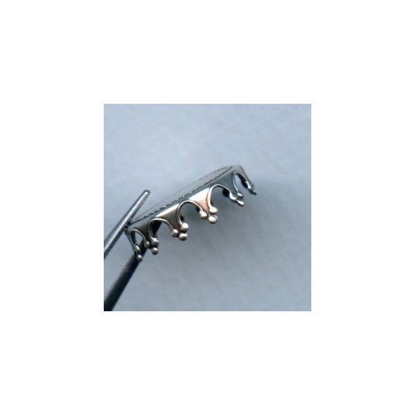 Crown Edge Settings Oxidized Silver 15mm (6) - Image 2