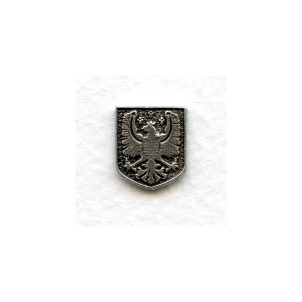 ^Royal Medallion Solid Back Oxidized Silver 13x11mm (6)