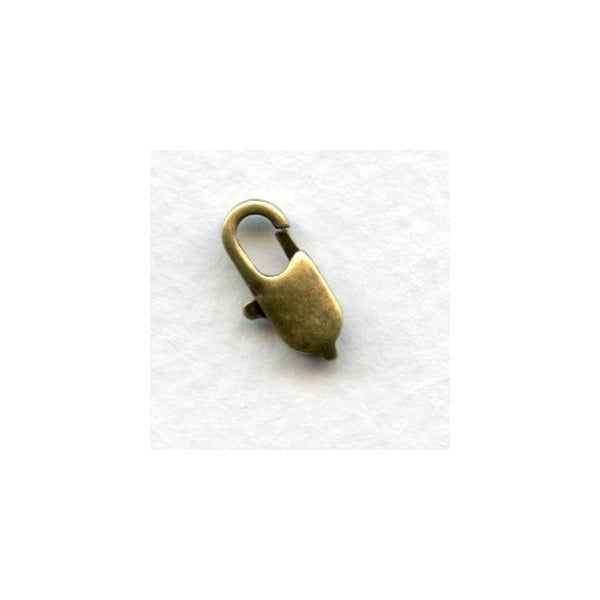 Highest Quality Lobster Clasps 14mm Oxidized Brass (6)
