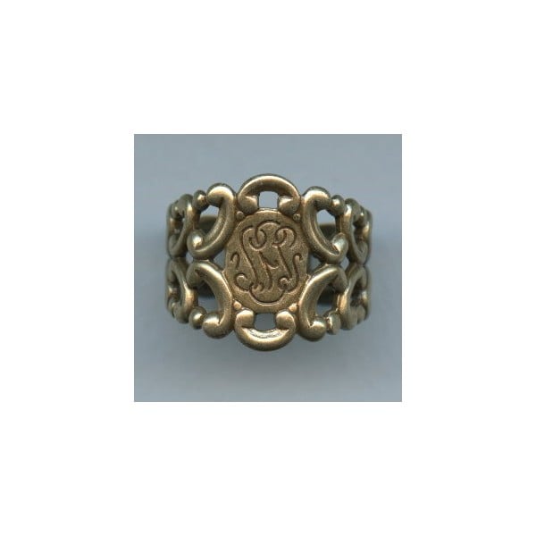 Adjustable Finger Ring Form Oxidized Brass (1)