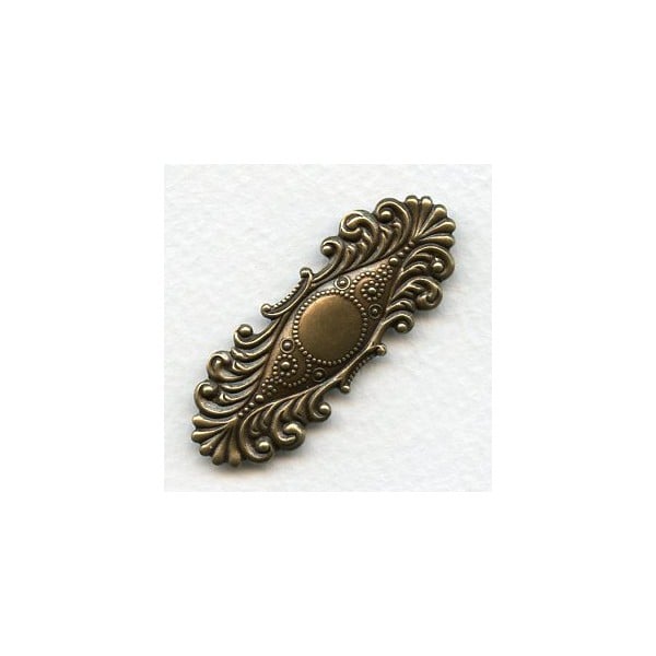 Focal Medallion Oxidized Brass 51x19mm