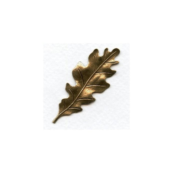 Oak Leaf Stampings Oxidized Brass 55mm (3)