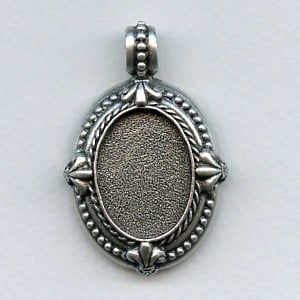 Cast Setting Pendant Oxidized Silver (1)
