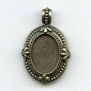 Cast Setting Pendant Oxidized Brass (1)