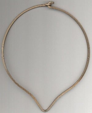 Neck Ring Oxidized Brass V Front Square Wire (1)