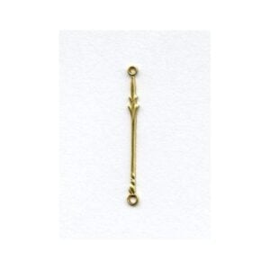 Decorative Bar Connector or Bail Raw Brass (12)
