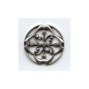 Sparrows Compass Stamping 24mm Oxidized Silver (3)
